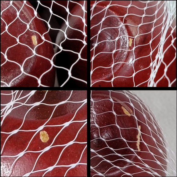 Lot Of 6 Vtg Wooden Decorative Apples - Picture 9 of 12